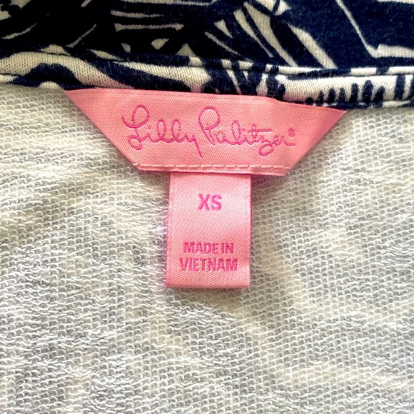 Lilly Pulitzer full zip French Terry Jacket Oh Cabana Boy Navy White XS - Picture 4 of 6